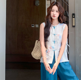 Procyon 2-Piece Black Relaxed Top Set Cheongsam