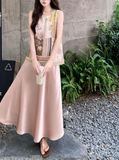 Opulence 2-Piece Beaded Top Satin Skirt Cheongsam