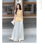 Elisabetta 2-Piece Embroidered Sleeveless Cheongsam Set