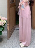 Zinnia 2-Piece Mesh Vest and Pants Set Cheongsam