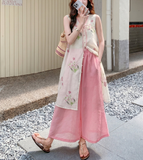 Yarrow 2-Piece Floral Top and Pants Set Cheongsam