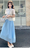 Gardenia 2-Piece Jacquard Short-Sleeve Cheongsam Set