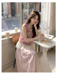 Tulle 2-Piece Dyed Top Cheongsam Set