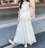Pansy 2-Piece Lace Sleeveless Cheongsam Set