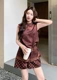Ginevra 2-Piece Vintage Polka Dot Set Cheongsam
