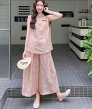Solstice 2-Piece Black Sleeveless Cheongsam Set