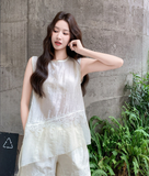 Coral 2-Piece White Lace Cheongsam Set