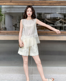 Coral 2-Piece White Lace Cheongsam Set