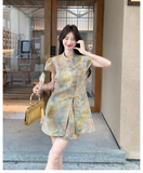 Melisande 2-Piece Gradient Print Cheongsam Set