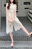 Gwen 2-Piece Lace Embroidered Cheongsam Set