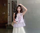 Natalia 2-Piece Lavender Chiffon Cheongsam Set
