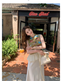 Opulence 2-Piece Floral Print Cheongsam Set