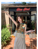 Opulence 2-Piece Floral Print Cheongsam Set