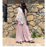 Anastasia 2-Piece Print Wide-Leg Cheongsam Set