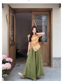 Persephone 2-Piece Green Cheongsam Top Set
