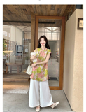 Stella 2-Piece Print Sleeveless Cheongsam Top
