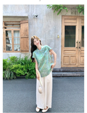 Flora 2-Piece Green Floral Cheongsam Set