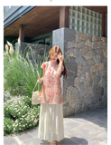 Chateau 2-Piece Pink Mandarin-Collar Cheongsam Top