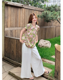 Dazzle 2-Piece Printed Cheongsam Top Set