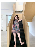 Amara 2-Piece Print Sleeveless Cheongsam Set