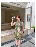 Crescendo 2-Piece Tencel Linen Cheongsam Set
