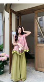 Cassiopeia 2-Piece Pink Jacquard Cheongsam Set