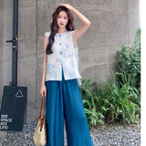 Procyon 2-Piece Black Relaxed Top Set Cheongsam