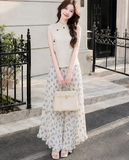 Shimmer 2-Piece Butterfly Print Cheongsam Set