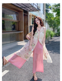 Yarrow 2-Piece Floral Top and Pants Set Cheongsam