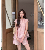Antares 2-Piece Black Jacquard Cheongsam Set