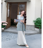 Equinox 2-Piece Ink-Dye Satin Cheongsam Set