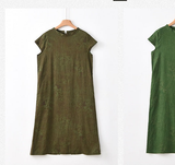 Daphne Linen Abstract Print Cheongsam Dress