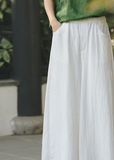 Xanthe Wide-Leg Tencel Linen Cheongsam Pants