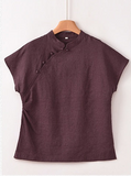 Regulus Hemp Slim-Fit Chinese Cheongsam Top
