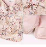 Bamboo Pink Floral Polyester Cheongsam Top
