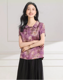 Melinda Floral Print Viscose Cheongsam Top