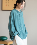 Undine Light Green Tie-Dye Cheongsam Cardigan