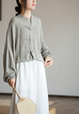 Undine Light Green Tie-Dye Cheongsam Cardigan
