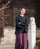 Begonia Hand-Dyed Ramie Cheongsam Top