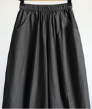 Henriette Wide-Leg Cotton Cheongsam Pants