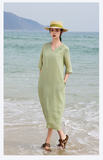 Sparkle Ramie Embroidered A-Line Cheongsam Dress