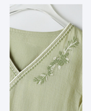 Sparkle Ramie Embroidered A-Line Cheongsam Dress