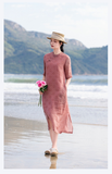 Josephina Crabapple Red Jacquard Cheongsam Dress
