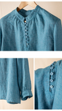 Luster White Linen Artistic Cheongsam Shirt