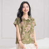 Melinda Floral Print Viscose Cheongsam Top