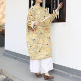 Dame Floral Cotton Cheongsam Dress