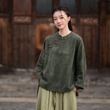 Begonia Hand-Dyed Ramie Cheongsam Top