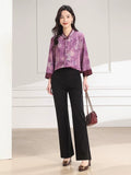 Tara Light Purple Floral Cheongsam Top