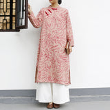 Ballad Floral Cotton Cheongsam Dress