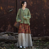 Antique Green Cotton Cheongsam Coat